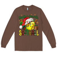 Chestnut santa's favorite softball bbs Long Sleeve Tee - BundleAndBundleShop