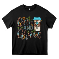 Black coffee and grace Heavy Core Tee - JahusDesignShop