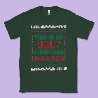 This Is My Ugly Christmas Classic Tee Designed By Maliassmallbusiness