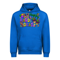 Cobalt happy mardi gras Urban Hoodie - FaDigitalArtStudio