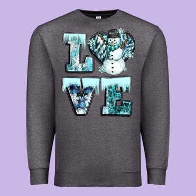 Love Winter Premium Sweatshirt Designed By Cowgirlartshop