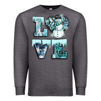 Charcoal Heather love winter Premium Sweatshirt - CowGirlArtShop