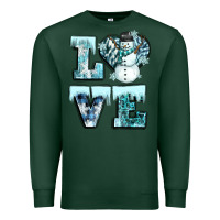 Sports Green love winter Premium Sweatshirt - CowGirlArtShop