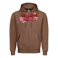 Chestnut one loved mama valentine's day Zipper Hoodie - texasbilliewilder
