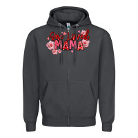 One Loved Mama Valentine's Day Zipper Hoodie | Teevron