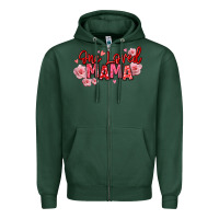 Sports Green one loved mama valentine's day Zipper Hoodie - texasbilliewilder