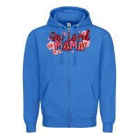 True Royal one loved mama valentine's day Zipper Hoodie - texasbilliewilder