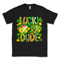 Black Lucky Dude Classic Tee - CowhideDigitalArt