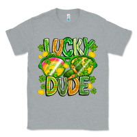 Heather Grey Lucky Dude Classic Tee - CowhideDigitalArt