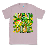 Lilac Lucky Dude Classic Tee - CowhideDigitalArt