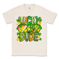 Natural Lucky Dude Classic Tee - CowhideDigitalArt