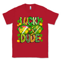 Red Lucky Dude Classic Tee - CowhideDigitalArt