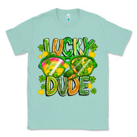 Seafoam Lucky Dude Classic Tee - CowhideDigitalArt