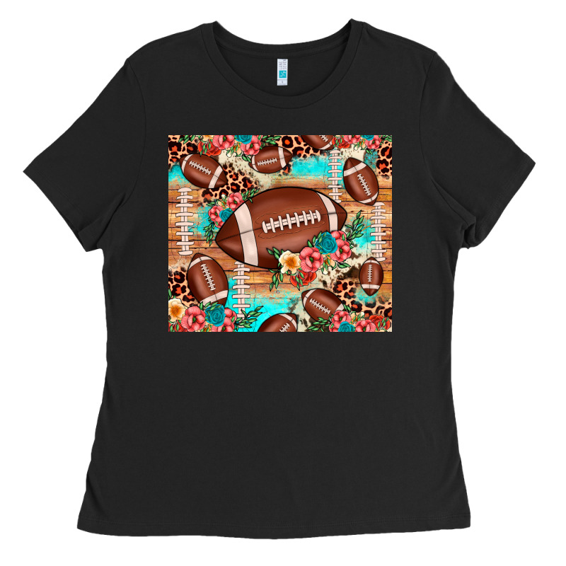 Football Leopard Cowhide Ladies Tee by JahusDesignShop | Teevron