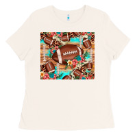 Bone football leopard cowhide Ladies Tee - JahusDesignShop