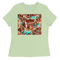 Matcha football leopard cowhide Ladies Tee - JahusDesignShop