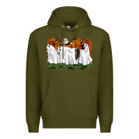Army Green ghost horses halloween Premium Hoodie - CowGirlArtShop