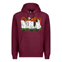 Burgundy ghost horses halloween Premium Hoodie - CowGirlArtShop