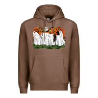 Chestnut ghost horses halloween Premium Hoodie - CowGirlArtShop