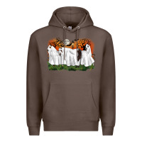 Coffee ghost horses halloween Premium Hoodie - CowGirlArtShop