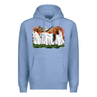 Colony Blue ghost horses halloween Premium Hoodie - CowGirlArtShop