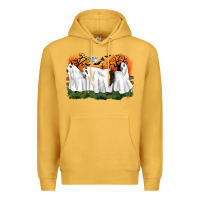 Mustard ghost horses halloween Premium Hoodie - CowGirlArtShop