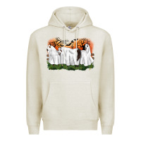 Oatmeal Heather ghost horses halloween Premium Hoodie - CowGirlArtShop