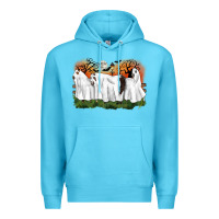 Ocean Blue ghost horses halloween Premium Hoodie - CowGirlArtShop