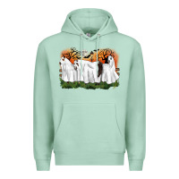 Seafoam ghost horses halloween Premium Hoodie - CowGirlArtShop