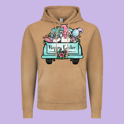 Easter Gnomes Truck Vintage Hoodie Designed By Jasminsmagicworld