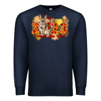 Navy chinese new year 2023 rabbit year Premium Sweatshirt - CowGirlArtShop