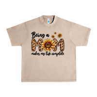 French Oak being a mom makes my life complete Urban Heavy Tee - MaliasSmallBusiness