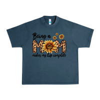 Midnight Navy being a mom makes my life complete Urban Heavy Tee - MaliasSmallBusiness
