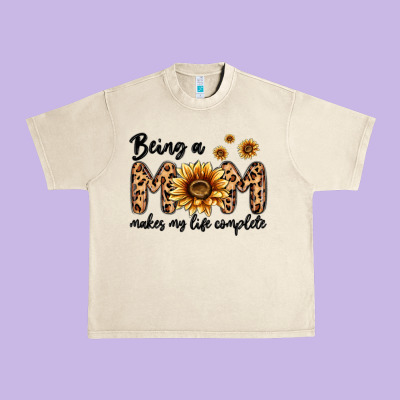 Being A Mom Makes My Life Complete Urban Heavy Tee Designed By Maliassmallbusiness