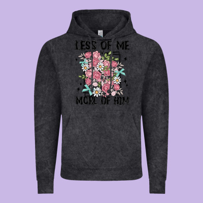 Less Of Me More Of Him Vintage Hoodie Designed By Maliassmallbusiness