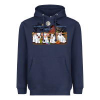 Navy halloween pigs Heavyweight Hoodie - CowGirlArtShop