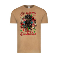 Vintage Camel Christmas life is better with a dachshund Vintage Tee - JahusDesignShop