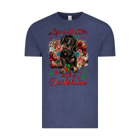 Vintage Denim Christmas life is better with a dachshund Vintage Tee - JahusDesignShop