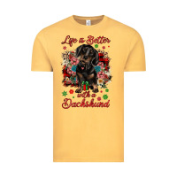 Vintage Mustard Christmas life is better with a dachshund Vintage Tee - JahusDesignShop