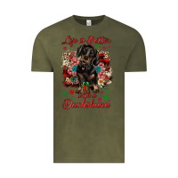 Vintage Olive Christmas life is better with a dachshund Vintage Tee - JahusDesignShop