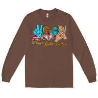 Chestnut peace love nails bbs Long Sleeve Tee - BundleAndBundleShop