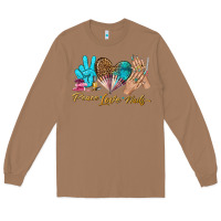 Toasted Coconut peace love nails bbs Long Sleeve Tee - BundleAndBundleShop