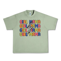 Oil Green girl mama lightning bolt Urban Heavy Tee - MaliasSmallBusiness