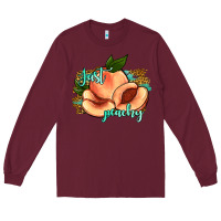 Burgundy just peachy 2 Long Sleeve Tee - JahusDesignShop