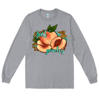 Heather Grey just peachy 2 Long Sleeve Tee - JahusDesignShop