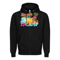 Black summer camp Zipper Hoodie - NancyCooperArtShop
