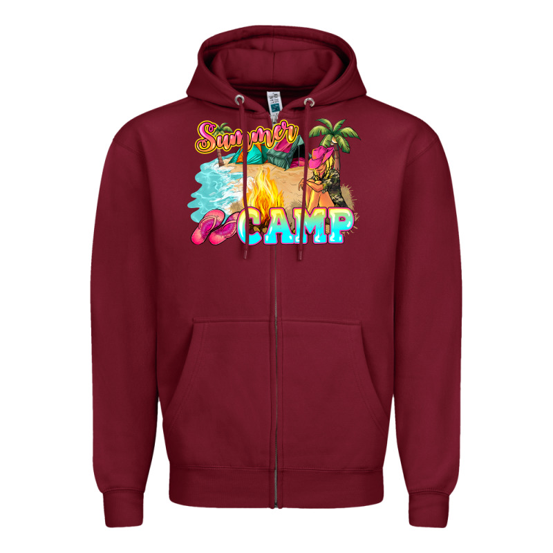 Summer Camp Zipper Hoodie by NancyCooperArtShop | Teevron
