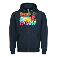 Navy summer camp Zipper Hoodie - NancyCooperArtShop