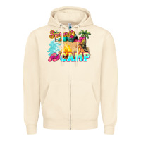 Sandshell summer camp Zipper Hoodie - NancyCooperArtShop
