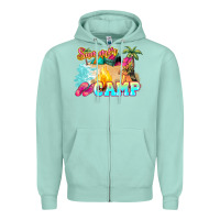 Seafoam summer camp Zipper Hoodie - NancyCooperArtShop